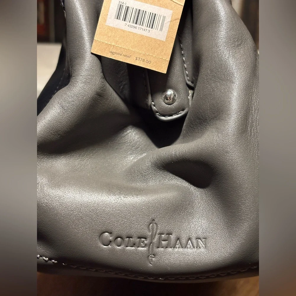 NWT Cole Haan Anne Street Frame Gray/Black Satchel - Picture 5 of 16